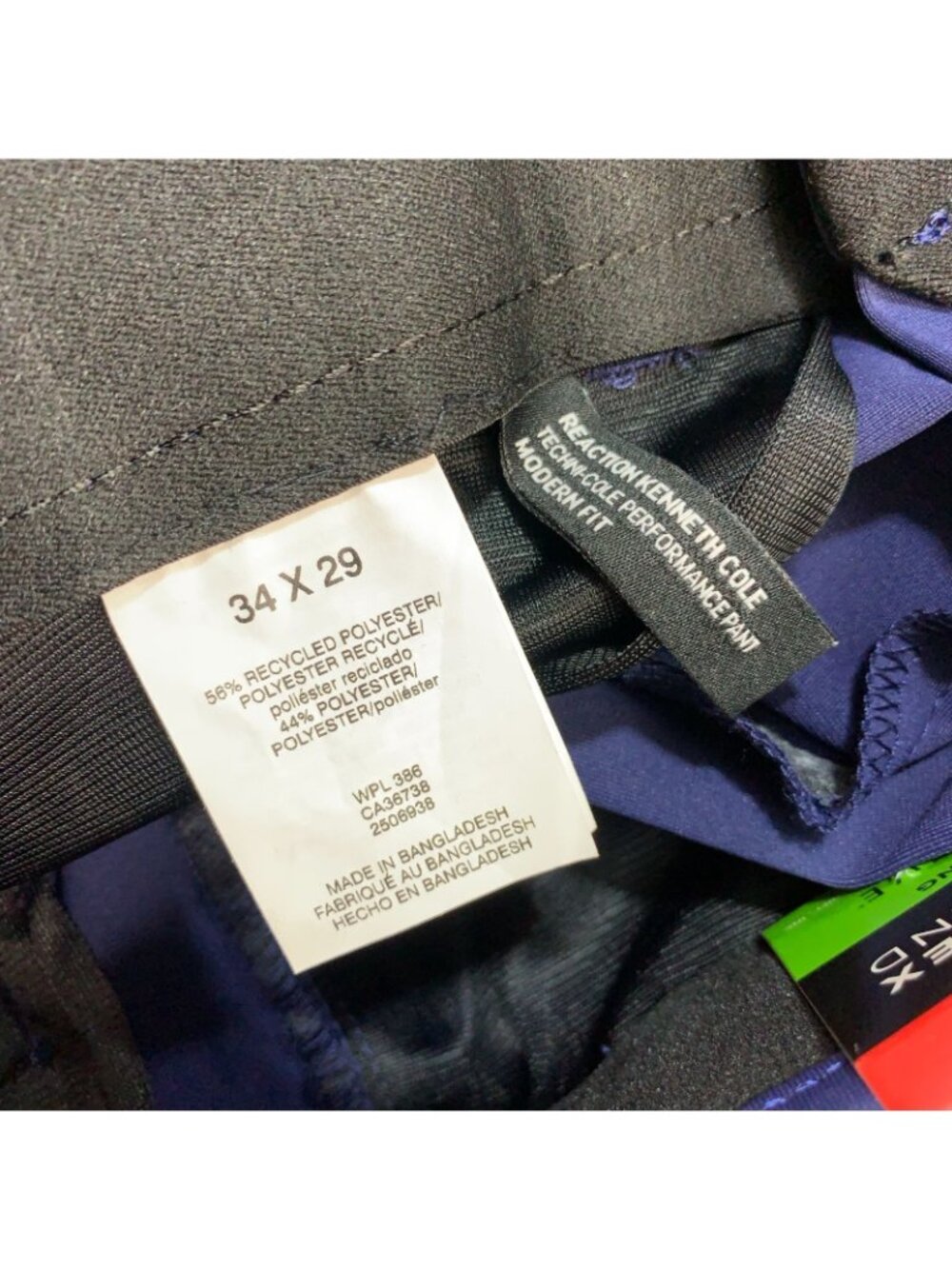 Kenneth Cole Reaction Men's Navy Dress Pants - Picture 5 of 16